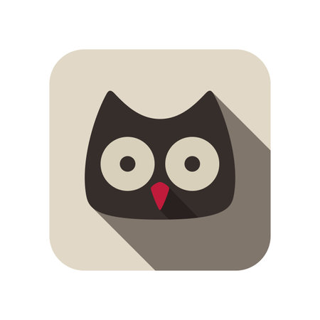 Owl bird flat icon seriesのイラスト素材