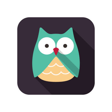 Owl bird flat icon seriesのイラスト素材