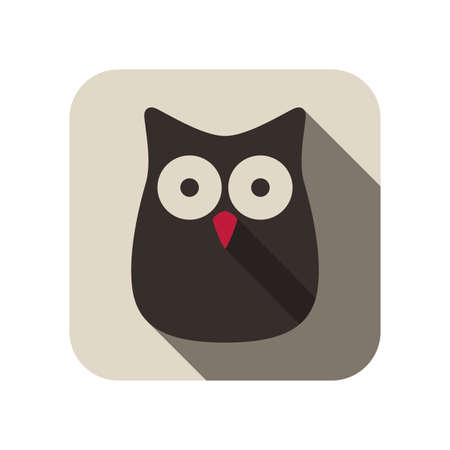 Owl bird flat icon seriesのイラスト素材