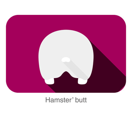 Mouse hamster cartoon, flat icon vector illustrationのイラスト素材