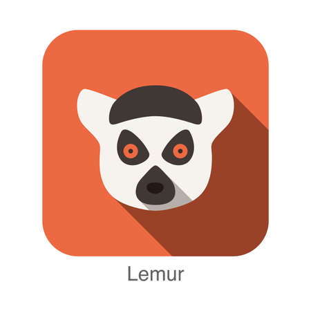 Cute lemur face icon design vector illustrationのイラスト素材