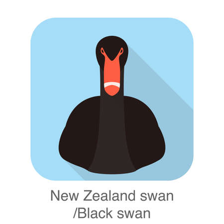 swan vector icon design, front face, vector illustrationのイラスト素材