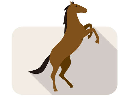 animal horse series flat icon, running, vectorのイラスト素材