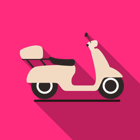 Ilustración de cute motorcycle flat icon design vector illustration - Imagen libre de derechos