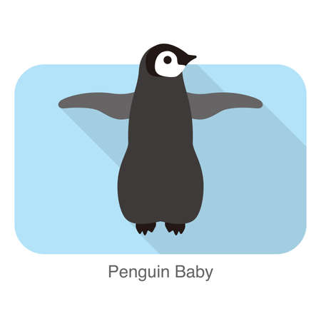 Penguin baby standing, Penguin seed series, vectorのイラスト素材