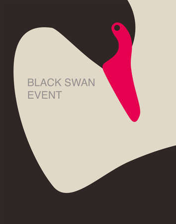 Black swan event, vector poster flyer cover brochureのイラスト素材
