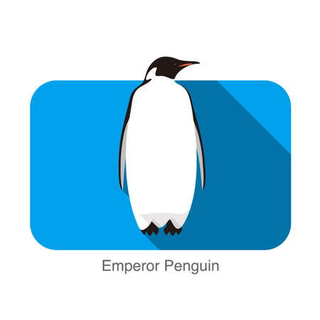 Emperor Penguin standing on the ground, Penguin seed seriesのイラスト素材