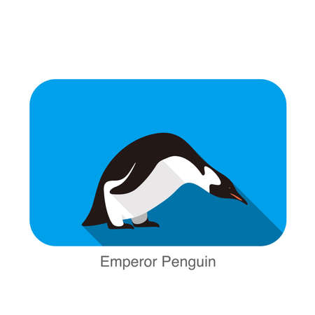 Emperor Penguin standing on the ground, Penguin seed seriesのイラスト素材