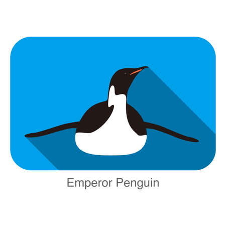 Emperor Penguin sliding on the ground, Penguin seed seriesのイラスト素材