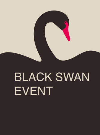 Black swan event, vector poster flyer cover brochureのイラスト素材