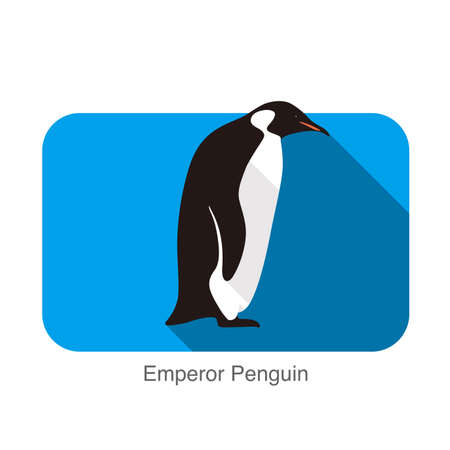 Emperor Penguin standing on the ground, Penguin seed seriesのイラスト素材