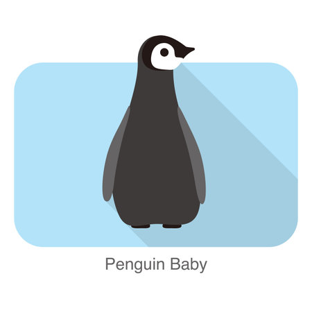 Penguin baby standing, Penguin seed series, vectorのイラスト素材
