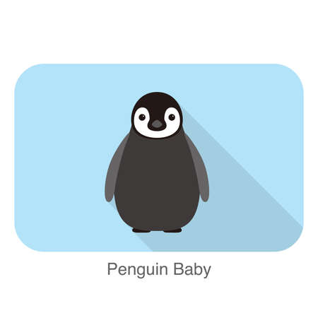 Penguin baby standing, Penguin seed series, vectorのイラスト素材