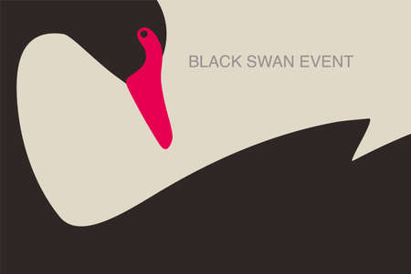 Black swan event, vector poster flyer cover brochureのイラスト素材