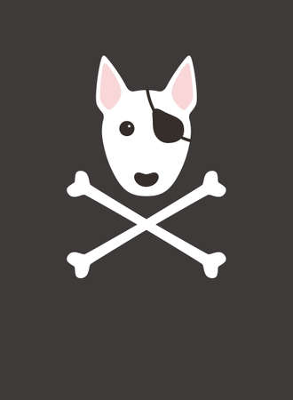 Portrait of dog, wearing glasses, like a boss, cool style, cosplayのイラスト素材