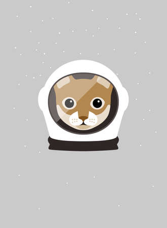 Portrait of cat, wearing space cap, like an astronaut, cool style, cosplayのイラスト素材