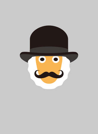 Portrait of sheep, wearing gentleman hat, like a gentleman, cool style, cosplayのイラスト素材
