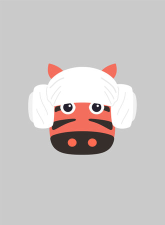 Portrait of dog, wearing nurse hat, like nurse, cool styleのイラスト素材