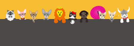 Portrait of animals, wearing something, cool style, cosplayのイラスト素材