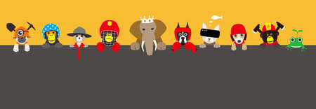 Portrait of animals, wearing something, cool style, cosplayのイラスト素材
