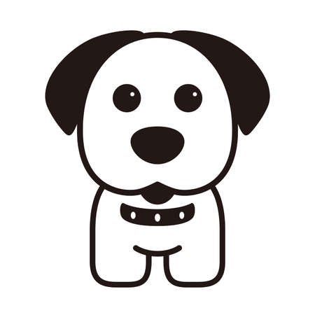 Wolf face flat icon design, vector illustrationのイラスト素材