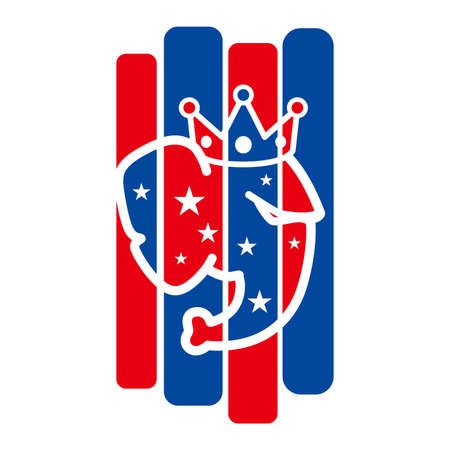 American Republican Party Election Elephant Symbol, Vector illustrationのイラスト素材