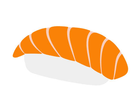 Sushi food wish salmon meat, vector illustrationのイラスト素材