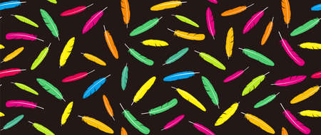 Feather seamless pattern, vector illustrationのイラスト素材