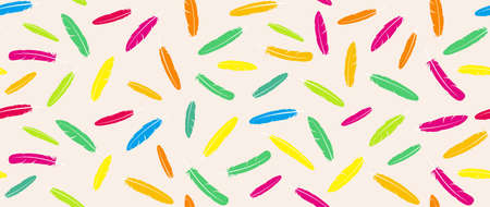 Feather seamless pattern, vector illustrationのイラスト素材