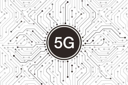 5G 5th generation mobile network wireless Systems. Wireless Technologies and Mobile Networksのイラスト素材