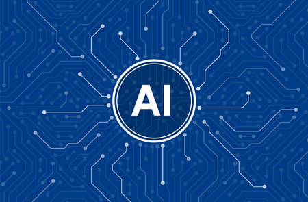 Artificial intelligence concept. vector illustrationのイラスト素材