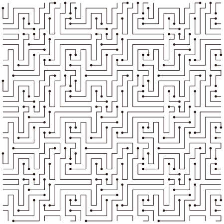 Circuit Board texture Background, like maze, seamless patternのイラスト素材