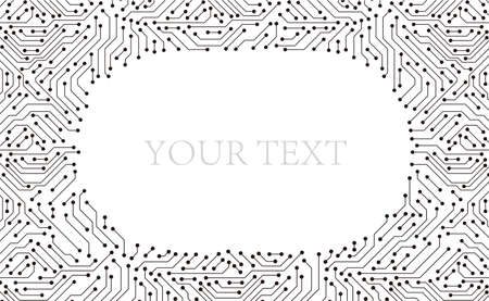circuit board pattern, Artificial intelligence concept. vector illustrationのイラスト素材