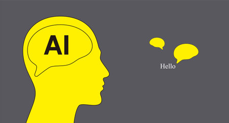circuit board in the Cyborg head, Artificial intelligence of digital human. vector illustrationのイラスト素材