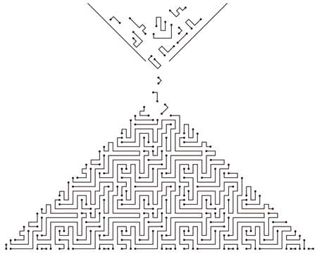 Maze with Circuit Board texture, sandy clockのイラスト素材