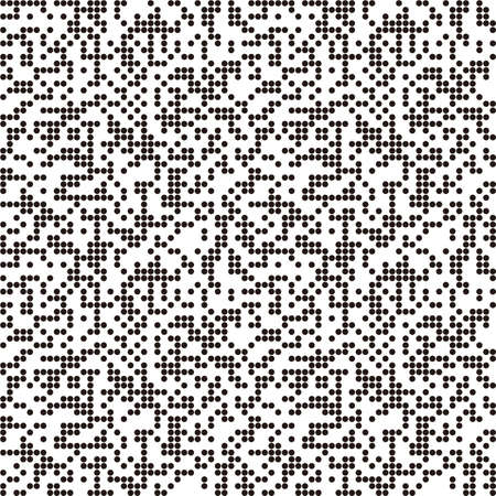 Pattern with QR code circles, dotted background. Seamlessly repeating.のイラスト素材