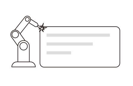 robot machine arm icons, vector illustrationのイラスト素材