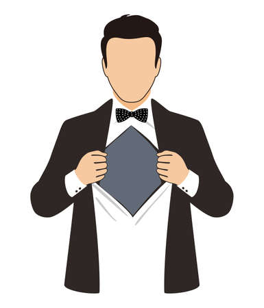 Businessman acting like a super manのイラスト素材