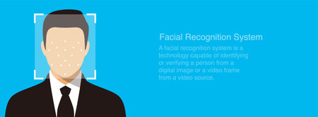 Face ID, facial Recognition System concept icons, take a pictureのイラスト素材