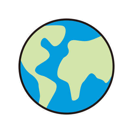 Earth simple flat icon, vector illustrationのイラスト素材