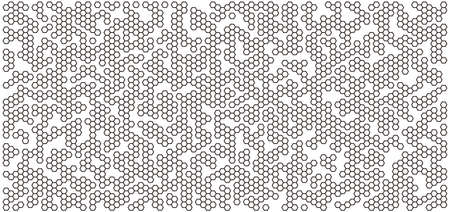 Pattern of hexagon spots, vector illustration seamless. Repeating digital dotted hexagonal military texture background. Abstract modern fabric textile ornament.のイラスト素材