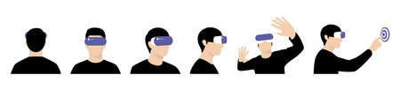 Metaverse Virtual Reality Concepts. Various anglesのイラスト素材