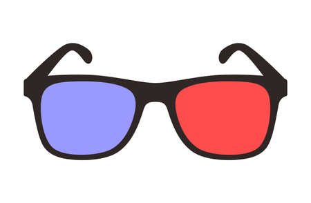 Cinema movie realistic 3d eye glasses illustrationのイラスト素材