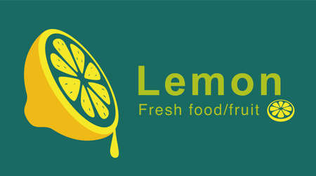 lemon slice dropping juiceのイラスト素材