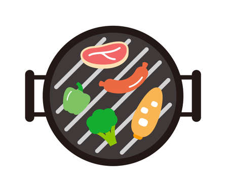 Barbecue party flyer, vector illustration, vector illustrationのイラスト素材