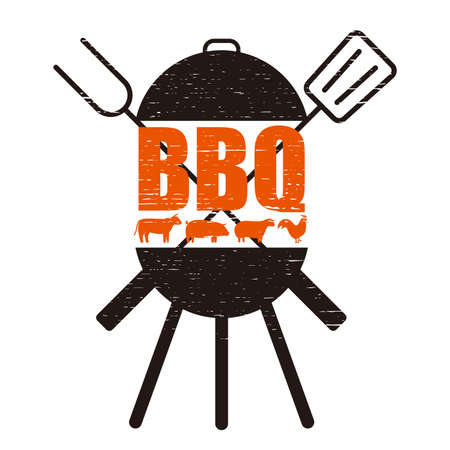 Barbecue party invitation design template vector illustrationのイラスト素材