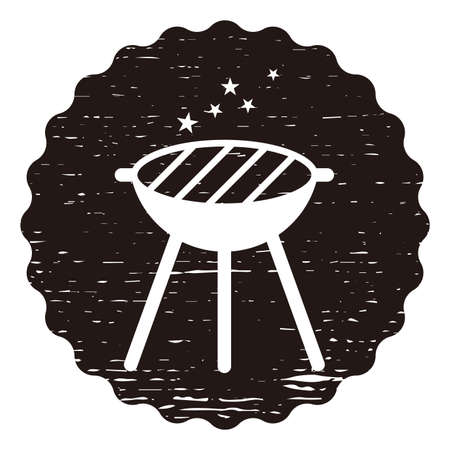 Barbecue party invitation design template vector illustrationのイラスト素材