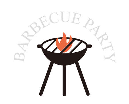 Barbecue party invitation design template vector illustrationのイラスト素材