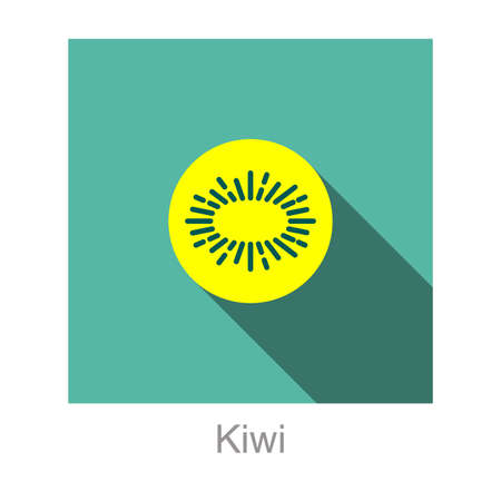 Kiwi fruit flat icon, vector illustrationのイラスト素材