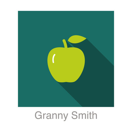 Apple fruit flat icon, vector illustrationのイラスト素材